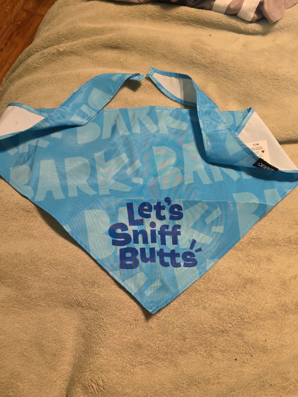 Bark Blue "Let's Sniff Butts" Dog Bandana